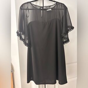 Dorothy Perkins Black Ruffle Sleeve Blouse